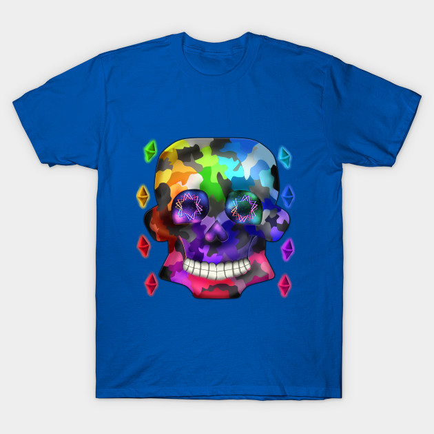 Rainbow Camouflage Skull